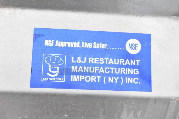 Commercial 3 Bay Sink with Right Side Drain Board, NSF approved, manufactured by L&J Restaurant Manufacturing Import, NY Inc.