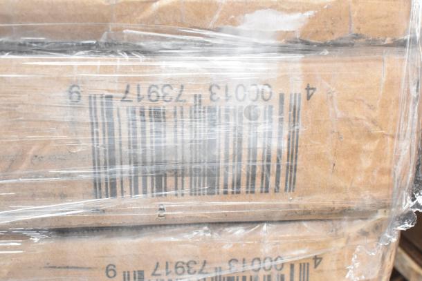 8 items including wire shelves and overshelf, scratch and dent, brand new, visible barcodes, wrapped in plastic. FEB26-57.