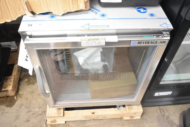 Brand new Beverage Air UCR27AHC-25-ADA 27" undercounter refrigerator, glass door, LED lighting, 115V, 1 phase.