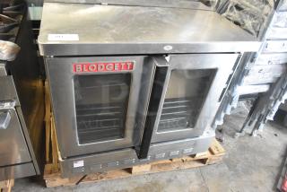 Brand new Blodgett ZEPHAIRE-200-G convection oven; natural gas, view doors, thermostatic controls. Scratch and dent condition.
