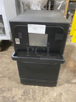 MerryChef Eikon E2S black electric rapid cook oven, 2022 model, countertop, 208/240V, excellent condition, auction tag visible.