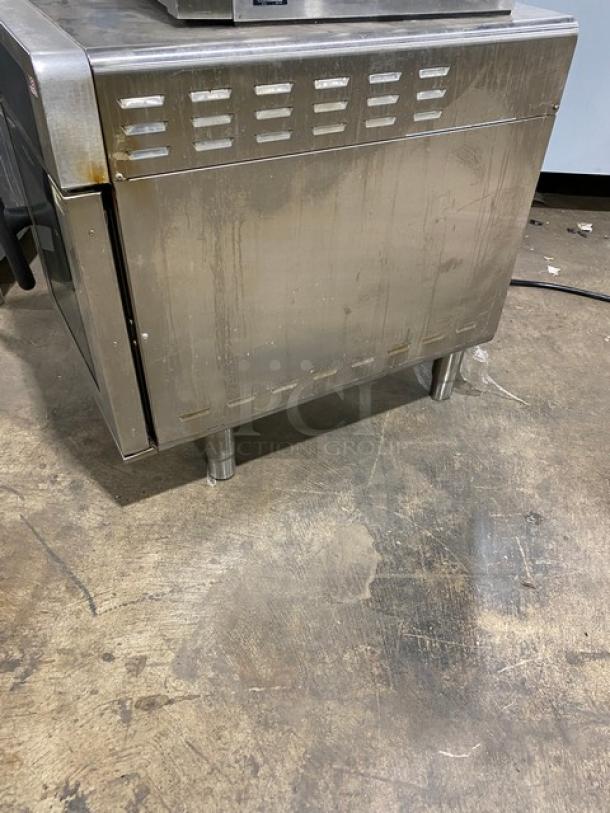 Alto-Shaam Vector-H Series half-size multi-cook oven, stainless steel, dual chambers, individual touch controls, model VMC-H2, used condition.
