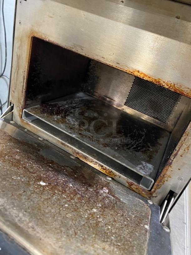 TurboChef ECO high-speed rapid cook oven, 2021 model, stainless steel, one-touch control, 208/240V, worn interior condition.