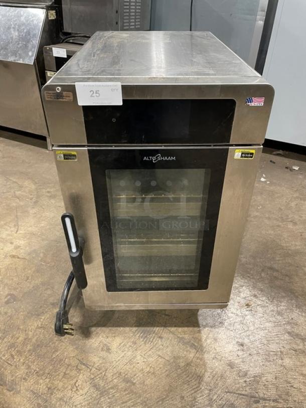 Alto-Shaam Vector-H Series half-size multi-cook oven, model VMC-H3, 2021, stainless steel, 3 cooking zones, electric, touch controls.