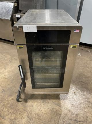 Alto-Shaam Vector-H Series half-size multi-cook oven, model VMC-H3, 2021, stainless steel, 3 cooking zones, electric, touch controls.