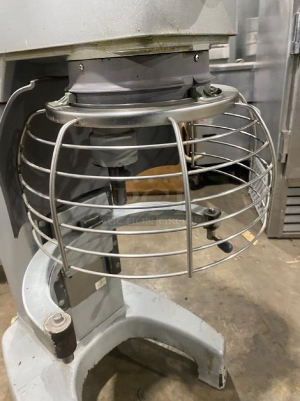 Hobart HL300 Legacy Series 30 Qt. mixer with stainless steel bowl guard, on legs, in used condition.