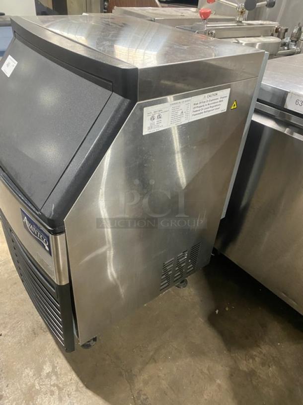 Avantco 194UC160FA electric undercounter ice maker, stainless steel, air-cooled, on legs, model 2020, 115V.
