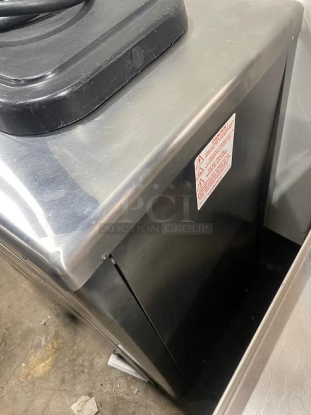 Taylor 340D27 stainless steel slush machine, single hopper, electric, 208-230V, 1 phase, minor wear, serial K9076921.