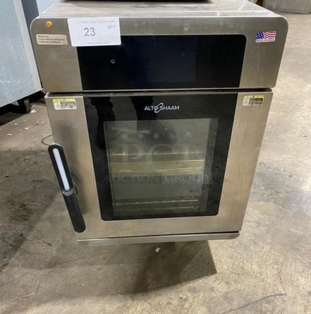 Alto-Shaam Vector-H Series Model VMC-H2 multi-cook oven, stainless steel, dual chamber, individual touch controls, excellent condition.