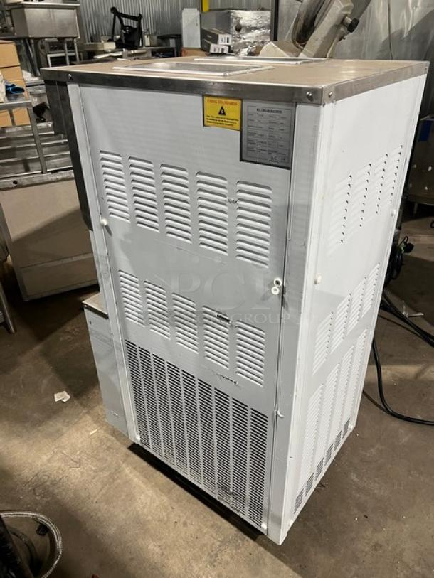 2024 Commercial Stainless Steel Soft Serve Machine XY-25L, electric, twin/twist, 110V, on casters, good condition.