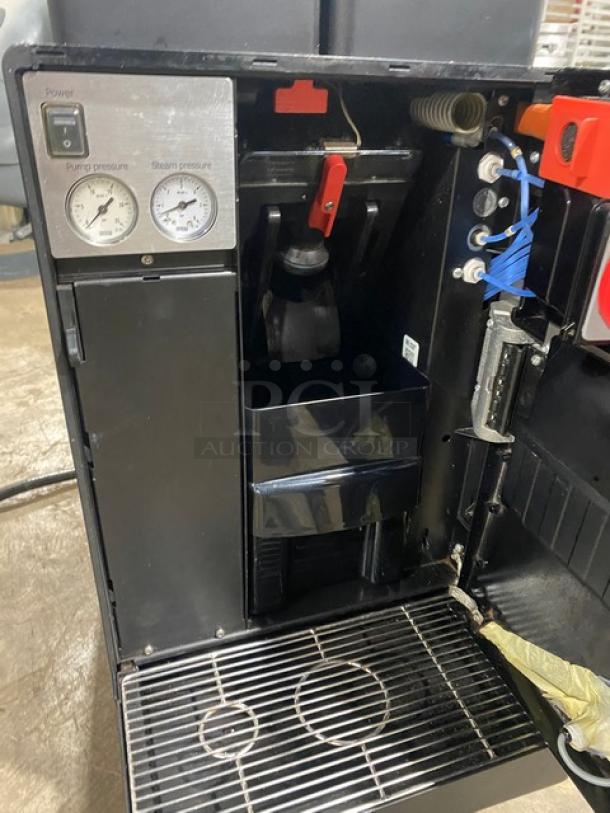 Franke FCS4050 black electric countertop coffee machine, touch screen, drip tray, 200-220V, on legs, serial 3400000072792.