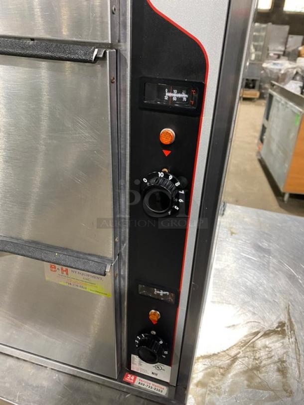 APW Wyott HDD3 stainless steel electric 3-compartment warming drawer, individual controls, model HDD-3, 120V, 1 phase.