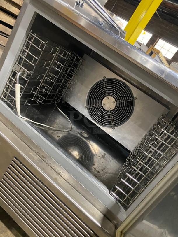 Piper Products stainless steel undercounter blast chiller, model RCM051S, with digital controls, pan racks, and probe.