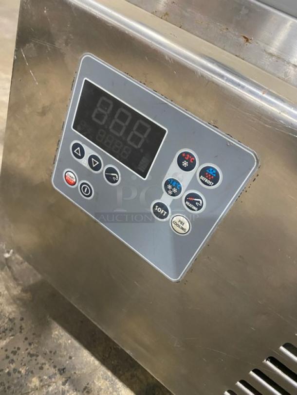 Piper Products RCM051S stainless steel undercounter blast chiller, digital controls, pan rack, 208V 1 Phase, good condition.