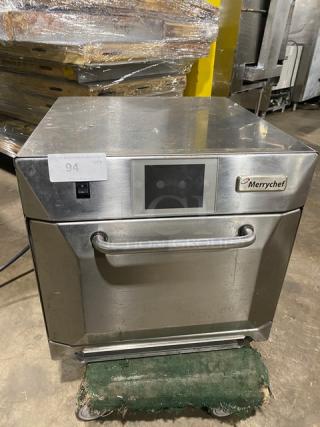 MerryChef EikonE4 high-speed turbo oven, stainless steel, electric, with wired rack, model EikonE4, 208/240V.