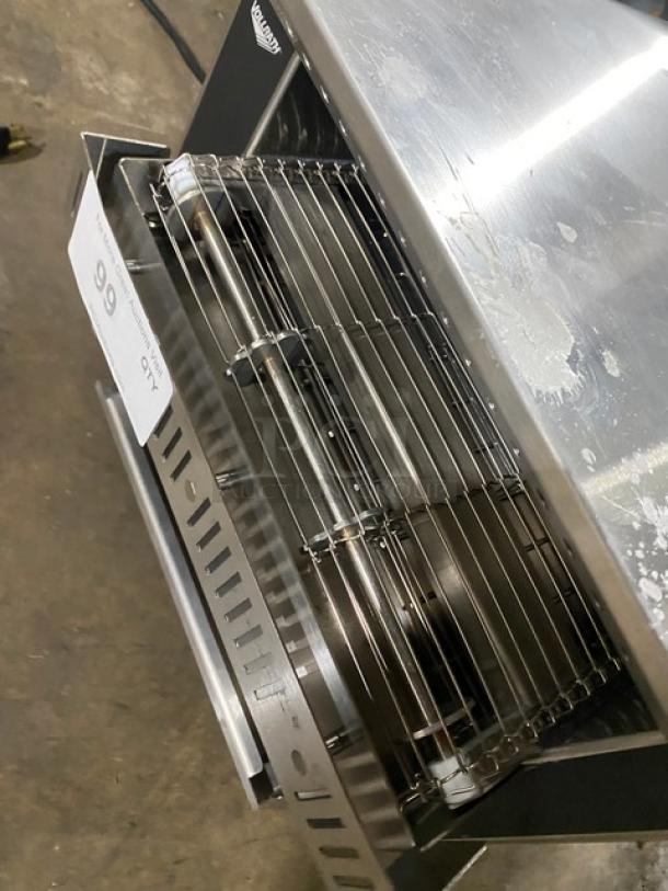 Vollrath JT1 stainless steel countertop conveyor toaster, electric, 120V, legs, serial P162-01873337-014, used condition.