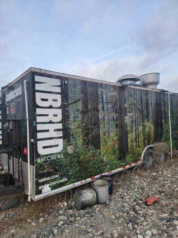 24' Diamond Cargo mobile kitchen trailer, 2021, forest wrap, 14,000 lbs GVWR. Fully equipped for high-volume culinary use.