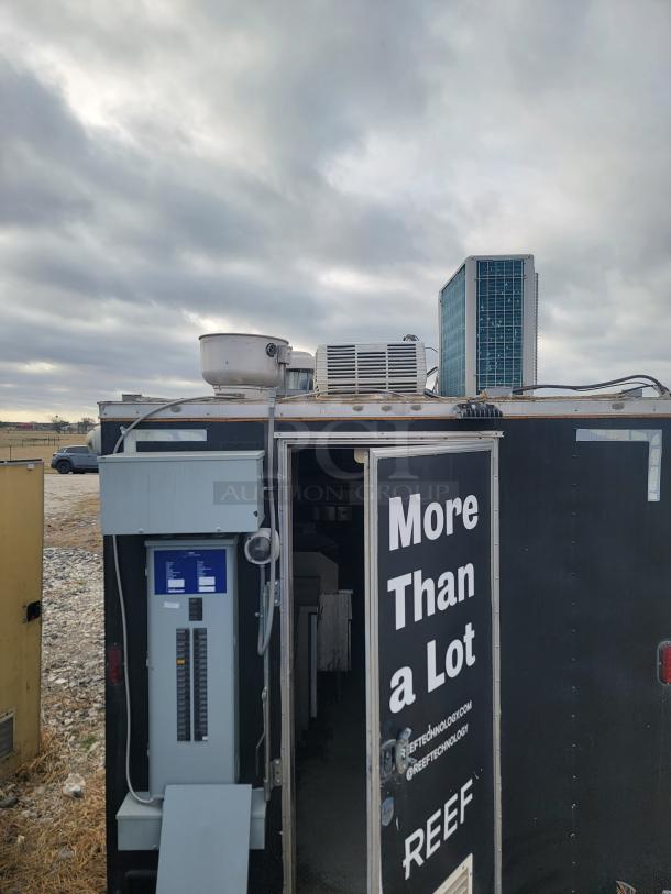 Diamond Cargo 24' mobile kitchen trailer, 2021 model, professional forest wrap, labeled "More Than a Lot," GVWR 14,000 lbs.