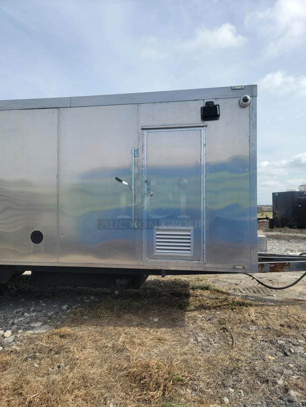 2021 Texino FD-306 mobile kitchen, stainless steel, triple axle, needs TLC. Includes convection oven, refrigeration.
