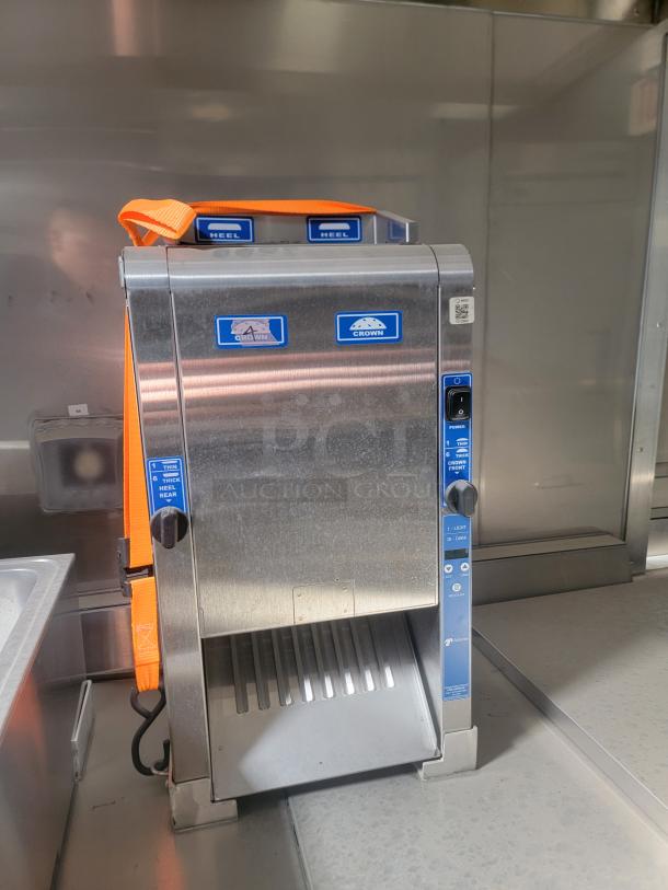Stainless steel Blodgett convection oven inside a 28' Texino FD-306 mobile kitchen. Features control knobs and labels.