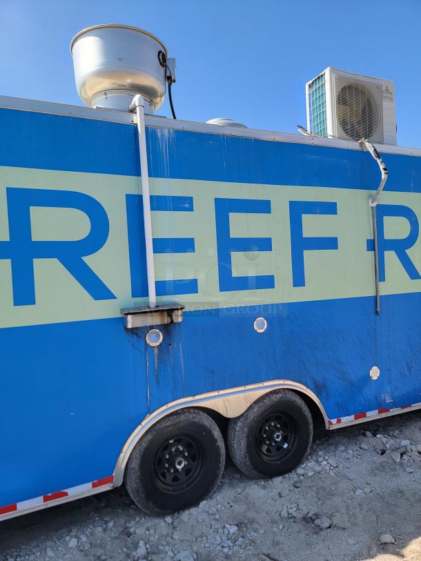 2021 Diamond Cargo 24’ mobile kitchen with dual axles, Mirage Ventus X Mini Split, and CaptiveAire ventilation system.