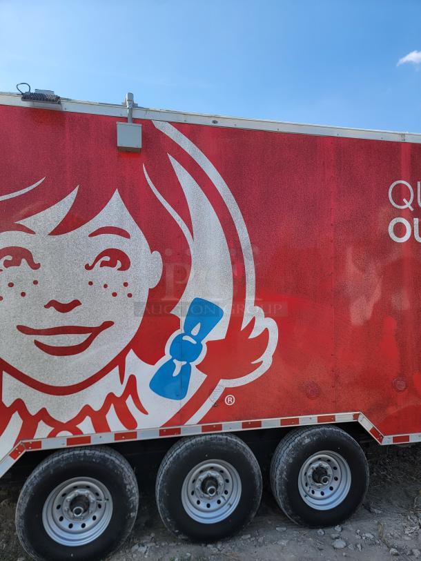 2021 Rock Solid Cargo 28’ Triple Axle Mobile Kitchen with custom branding, high-capacity propane, and full commercial setup.