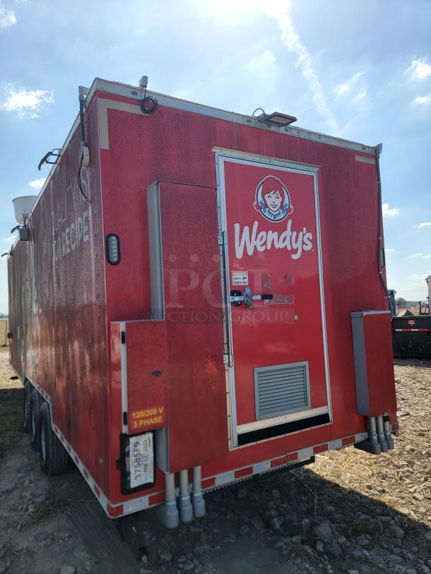 2021 Rock Solid Cargo 28' Triple Axle Mobile Kitchen, Wendy's branding, equipped for high-volume operations.