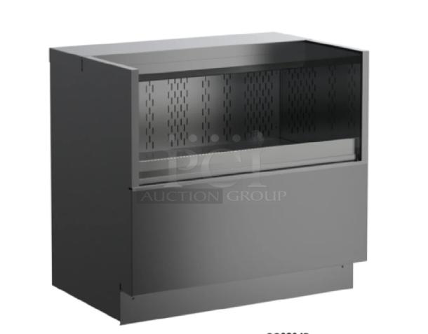 Brand new Structural Concepts Oasis Series 36" refrigerated merchandiser, black laminate, model CO3324RUC, 115V, 1 phase.