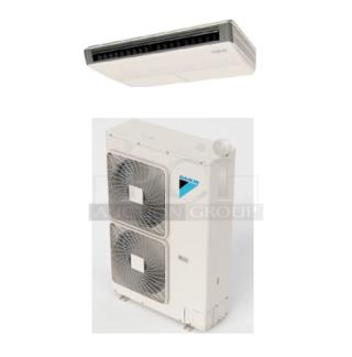 Brand new Daikin SkyAir ceiling-suspended ductless unit, model FHQ30PVJU, with 2.5 ton outdoor heat pump RZQ30TAVJUA.