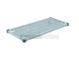 Brand new Metro MetroMax-Q shelf, model MQ1842G, 8"x42", open grid style, 800 lb capacity, four per case.