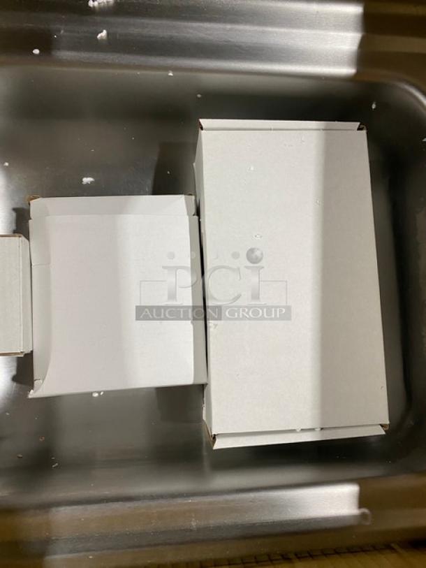 Brand new Omcan 47246 commercial stainless steel dual-function single bowl hand and mop sink, pristine condition.