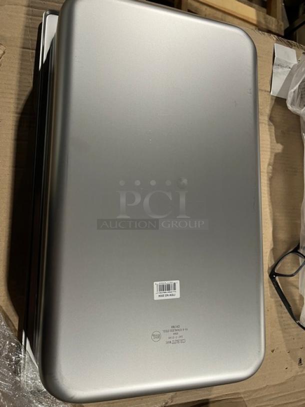 Crestware stainless steel 4" deep anti-jam steamtable pan, model SAFTSTAK. Features durable construction and anti-jam design.