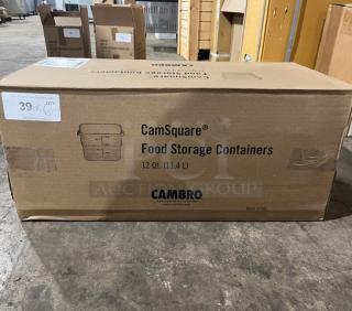 BRAND NEW! Cambro Commercial Clear Polycarbonate 12Qt. Square Food Stoarge Container! 6X Your Bid!