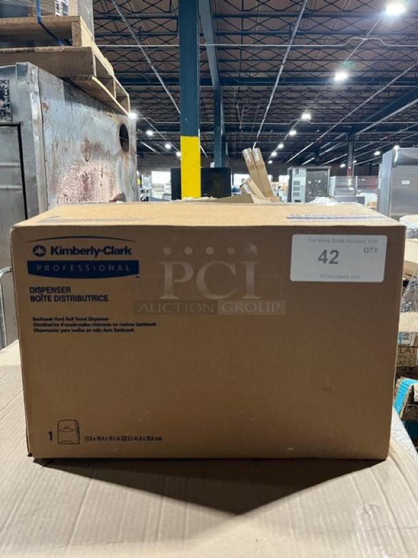 Kimberly Clark Professional Sanitouch paper towel dispenser, smoke black, new in box, commercial use.