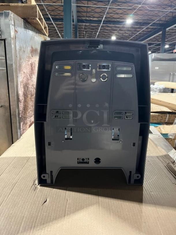 Kimberly Clark Professional smoke black Sanitouch paper towel dispenser, commercial grade, in excellent condition.