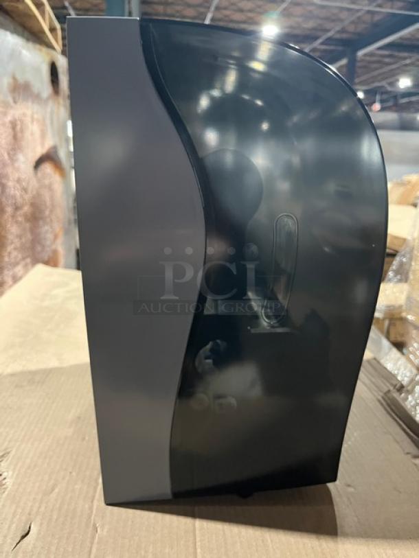 Kimberly Clark Professional Smoke Black Sanitouch Hard-Roll Paper Towel Dispenser, commercial use, excellent condition.