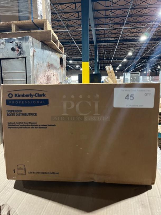 Kimberly Clark Professional Series Smoke Black Sanitouch Paper Towel Dispenser in original box, new condition.