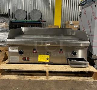 BRAND NEW! Southbend Commercial Stainless Steel Natural Gas Powered Countertop Flat Griddle! With Back & Side Splash! Model: HDG-36 SN: 24L14696!