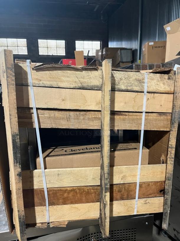 Brand new Cres-Cor 275381810KDTA commercial aluminum 10-pan rack with stainless steel top, on casters, in packaging.