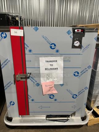 Carter-Hoffmann BB60-40 heated holding/proofing cabinet, new, stainless steel, electric, insulated, wired rack, tags visible.