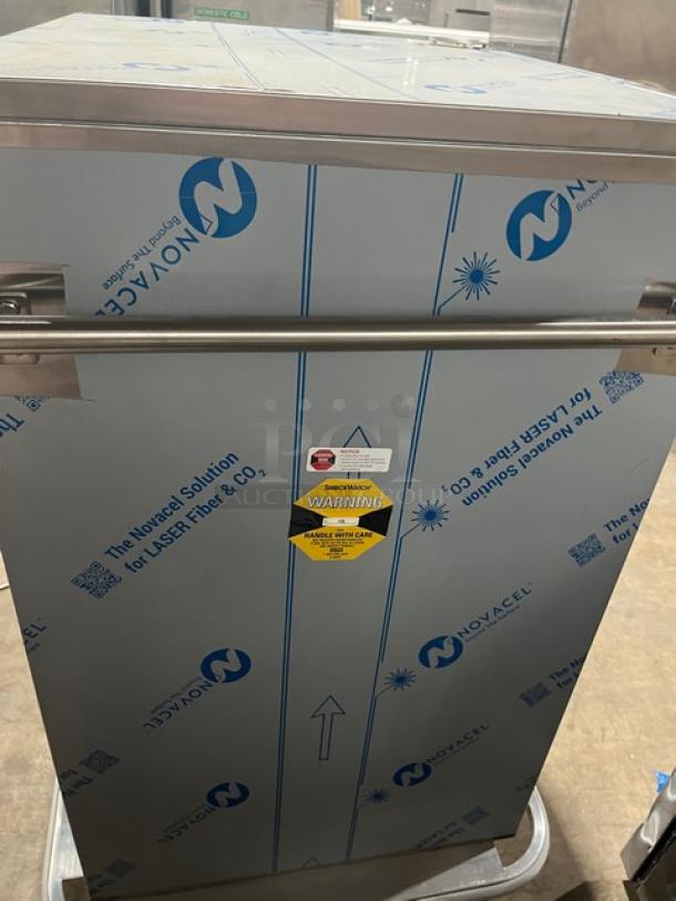 Carter-Hoffmann stainless steel insulated holding cabinet, Model BB60-40, new condition, warning label visible.