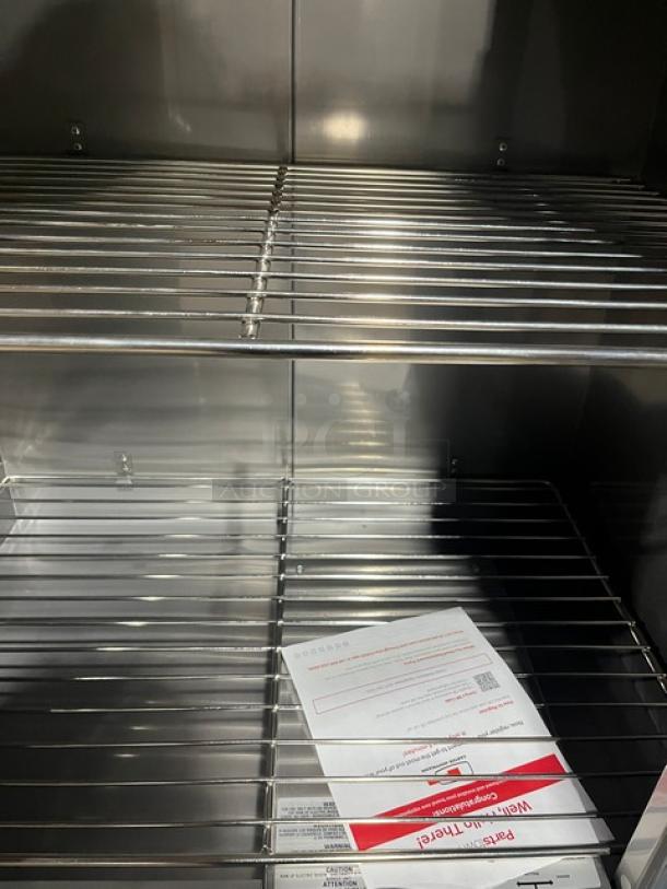 Brand new Carter-Hoffmann BB6040 stainless steel heated holding cabinet with wired rack, model BB60-40, 120V 1 Phase.