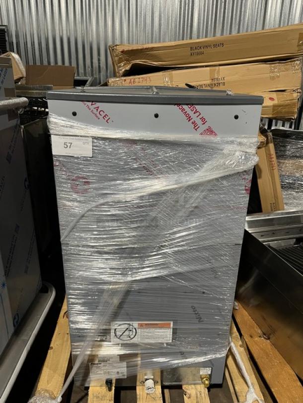 Brand new Follett Symphony Series 50CI425A ice maker and water dispenser, stainless steel, electric, air-cooled, 115V.