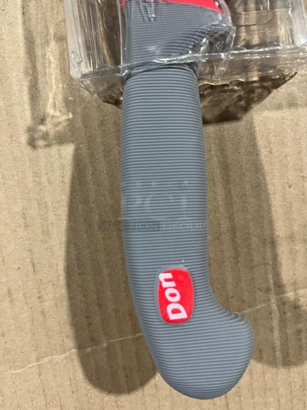 Brand new Don Dexsteel Series 12" scalloped roast slicer with slip-resistant SofGrip handle, Model 1002679.