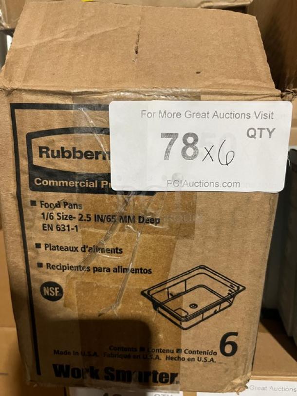 Rubbermaid Commercial Amber High Heat 1/6 Size Food Pan, Model FG204P00AMBR, brand new in box.