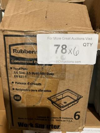 Rubbermaid Commercial Amber High Heat 1/6 Size Food Pan, Model FG204P00AMBR, brand new in box.