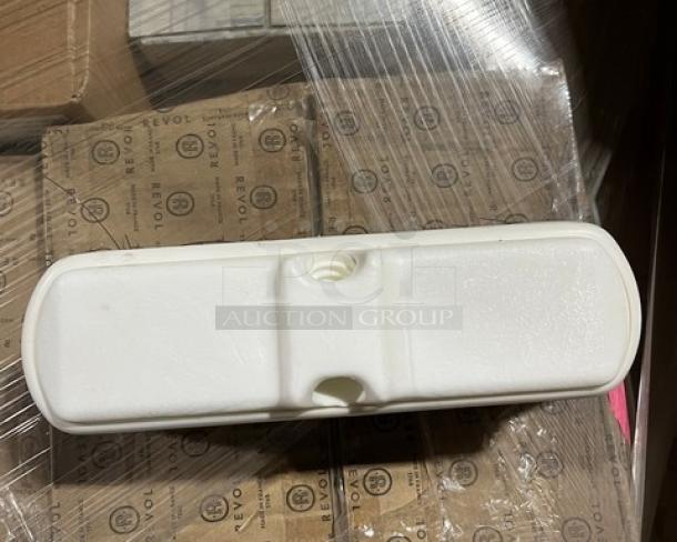 Brand new commercial brown 9-1/2" Nylex brush, model 4005001. Unused condition, suitable for industrial cleaning.