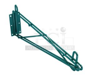 Brand new Eagle Group WB14VG 14" green single wall mount bracket, commercial-grade, durable metal construction.