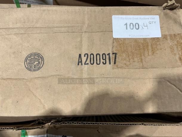 New Eagle Group 14" wall mount brackets, model WB14VG, boxed. Marked A200917, quantity sticker shows 100.