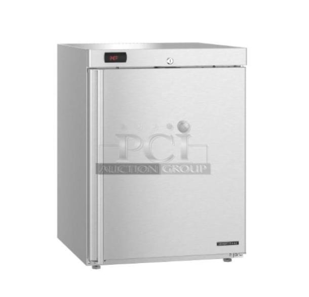 BRAND NEW Hoshizaki HR24C stainless steel undercounter refrigerator, single door, digital display, model HR24C, SN: M00203C.